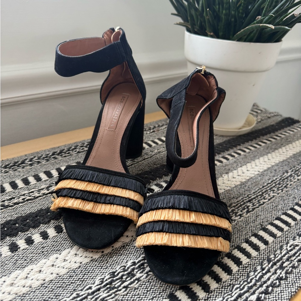 BCBGMaxAzria Black and Tan Heels